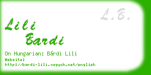 lili bardi business card
