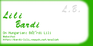 lili bardi business card